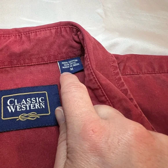 Vintage Classic Western Red Men's Shirt - Picture 2 of 8